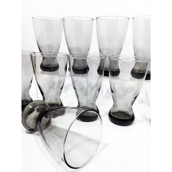 1960s Mid-Century Modern Smoked Glassware - Set of 4 - Picture 1 of 8